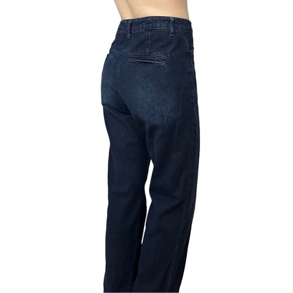 Sam Edelman Jeans High Rise Wide Leg Codie Dark Blue Denim Fall Winter Size 29 - Picture 2 of 7